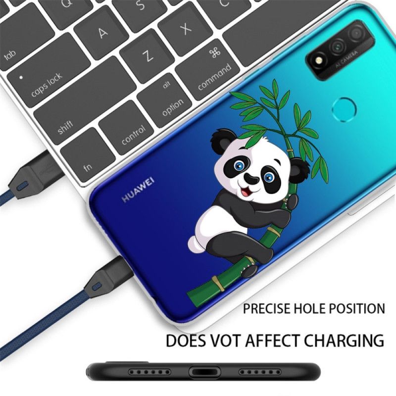 Cover Huawei P Smart 2020 Gennemsigtig Panda På Bambussen Original