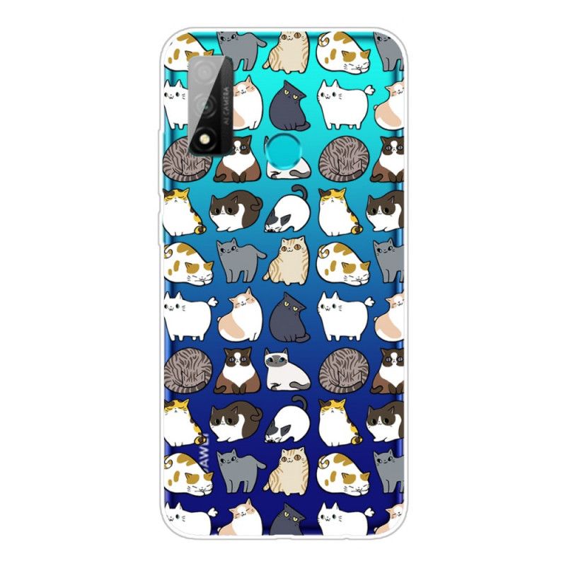 Cover Huawei P Smart 2020 Gennemsigtige Flere Katte Original