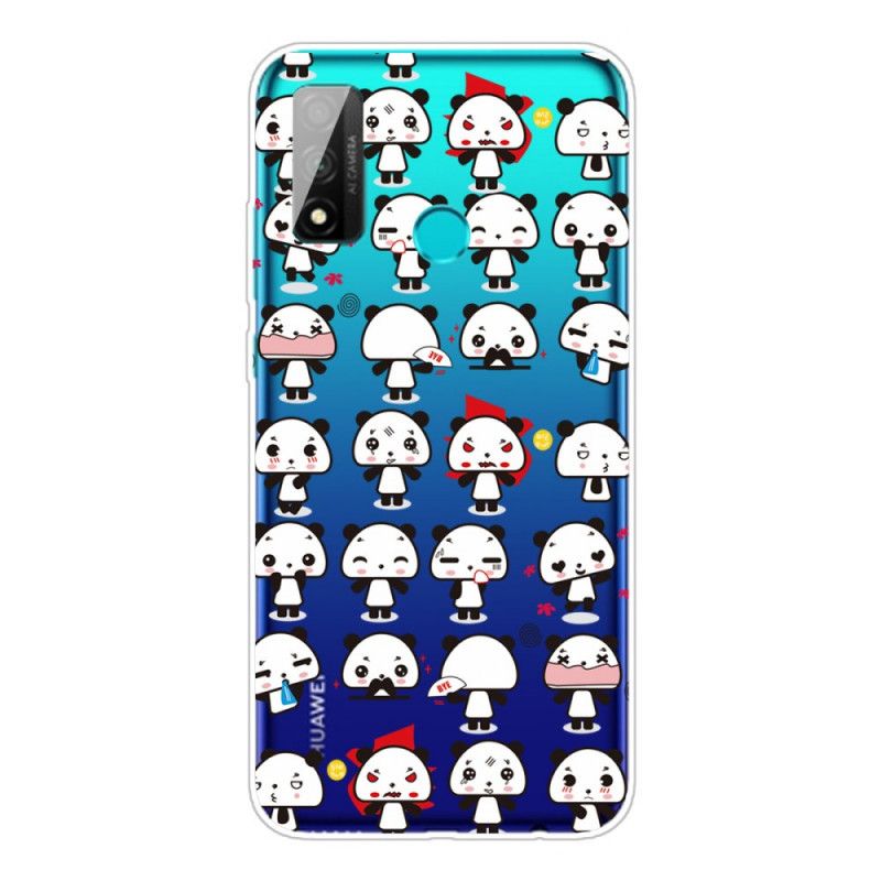 Cover Huawei P Smart 2020 Gennemsigtige Sjove Pandaer