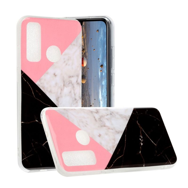 Cover Huawei P Smart 2020 Geometrisk Marmoreffekt Original