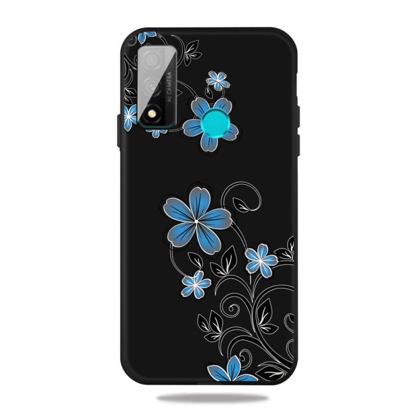 Cover Huawei P Smart 2020 Mobilcover Blå Blomster