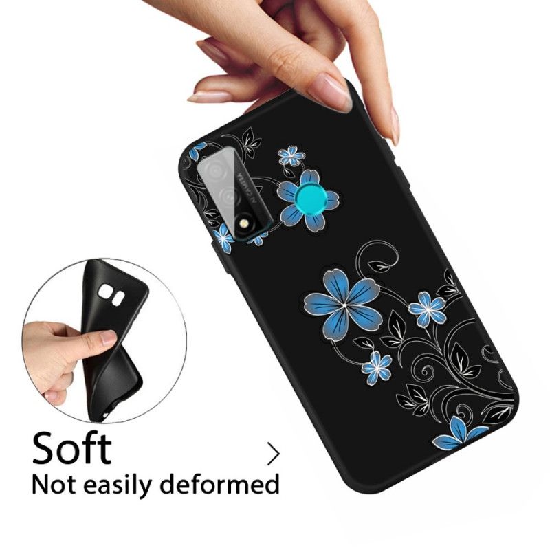 Cover Huawei P Smart 2020 Mobilcover Blå Blomster