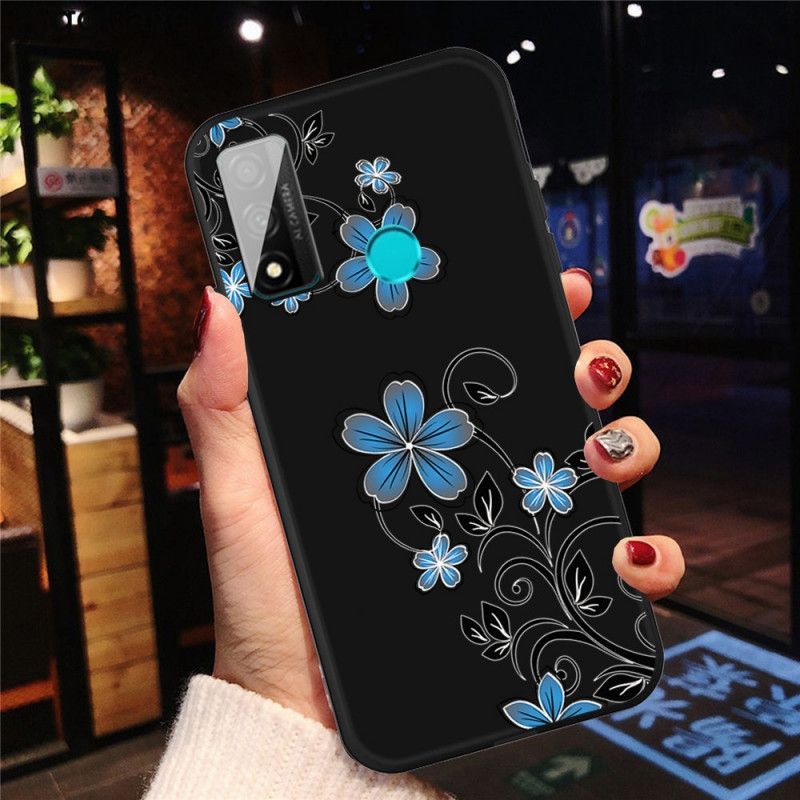 Cover Huawei P Smart 2020 Mobilcover Blå Blomster