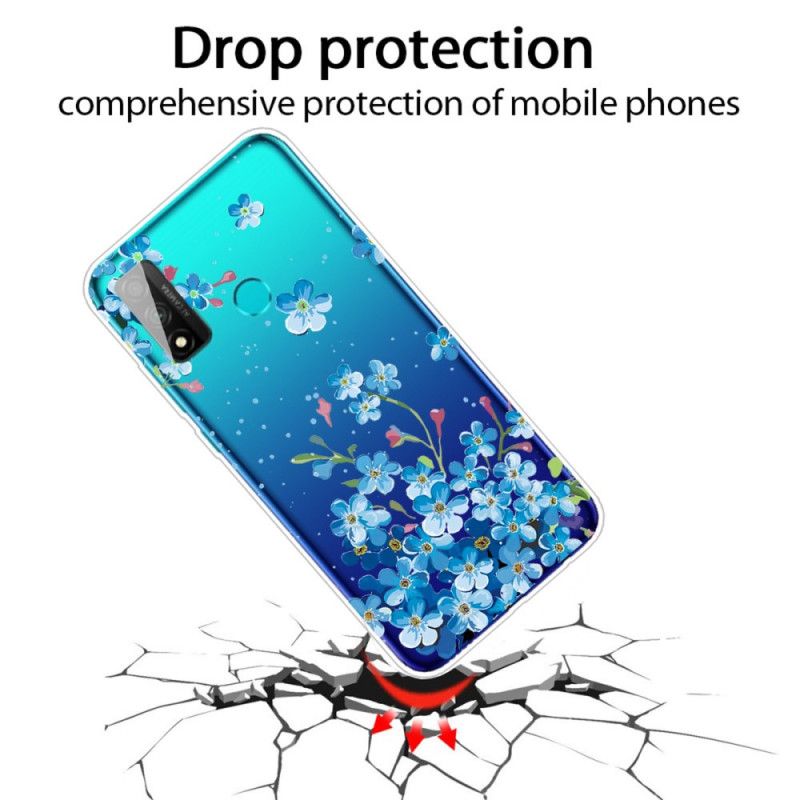 Cover Huawei P Smart 2020 Mobilcover Buket Blå Blomster