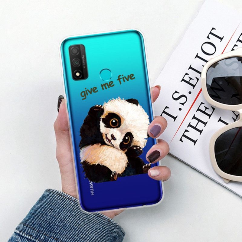 Cover Huawei P Smart 2020 Mobilcover Gennemsigtig Panda. Giv Mig Fem