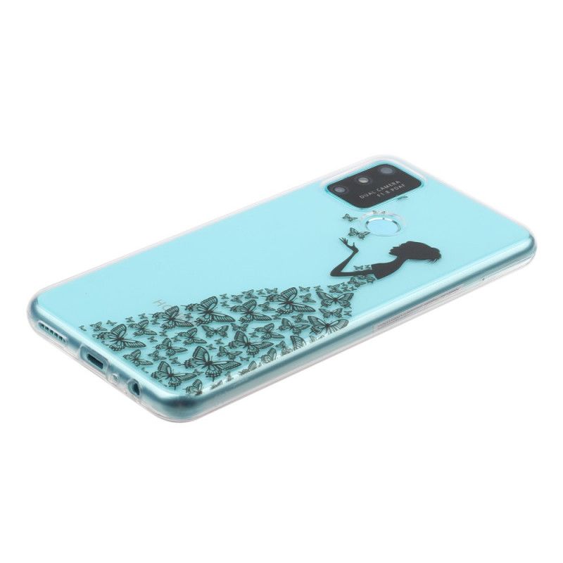 Cover Huawei P Smart 2020 Mobilcover Gennemsigtig Sommerfuglekjole