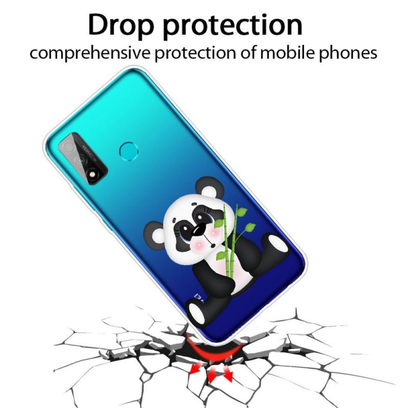 Cover Huawei P Smart 2020 Mobilcover Gennemsigtig Trist Panda