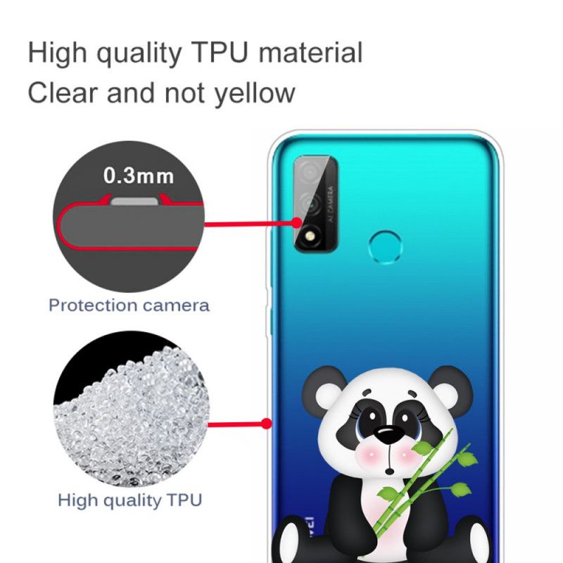 Cover Huawei P Smart 2020 Mobilcover Gennemsigtig Trist Panda