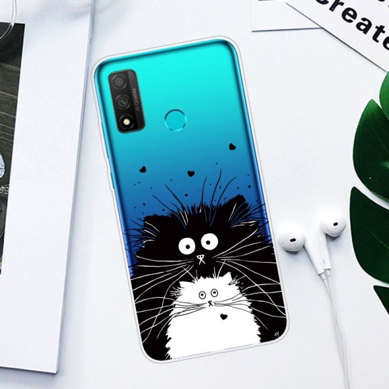 Cover Huawei P Smart 2020 Mobilcover Gennemsigtige Overraskede Katte