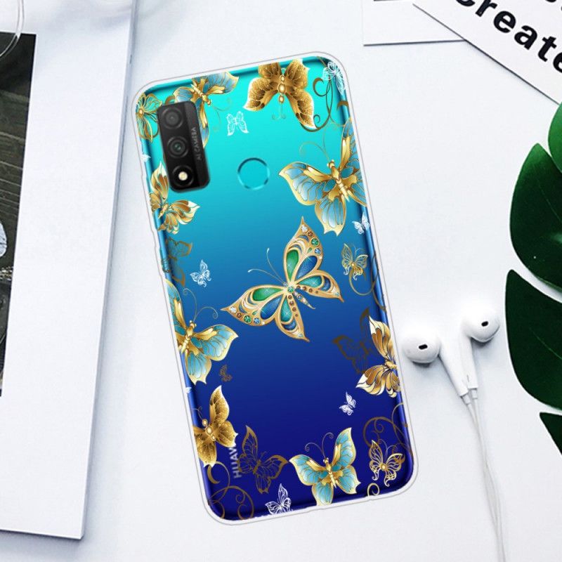 Cover Huawei P Smart 2020 Mobilcover Gyldne Sommerfugle