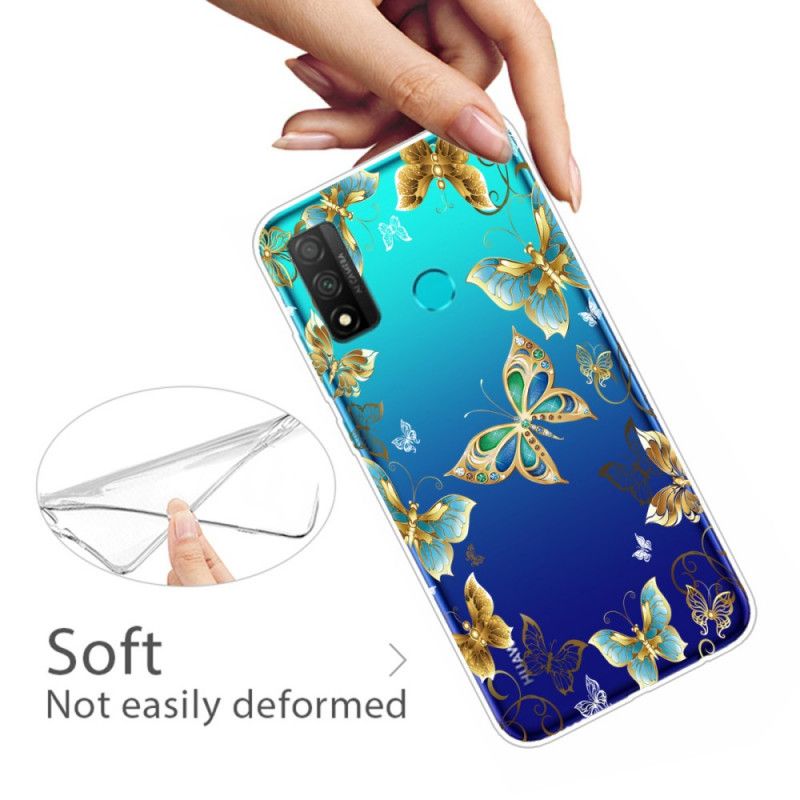 Cover Huawei P Smart 2020 Mobilcover Gyldne Sommerfugle