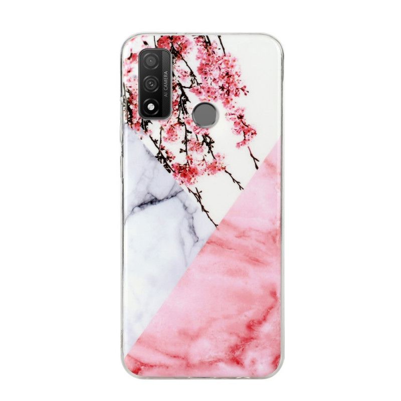 Cover Huawei P Smart 2020 Mobilcover Marmoreret Blomme