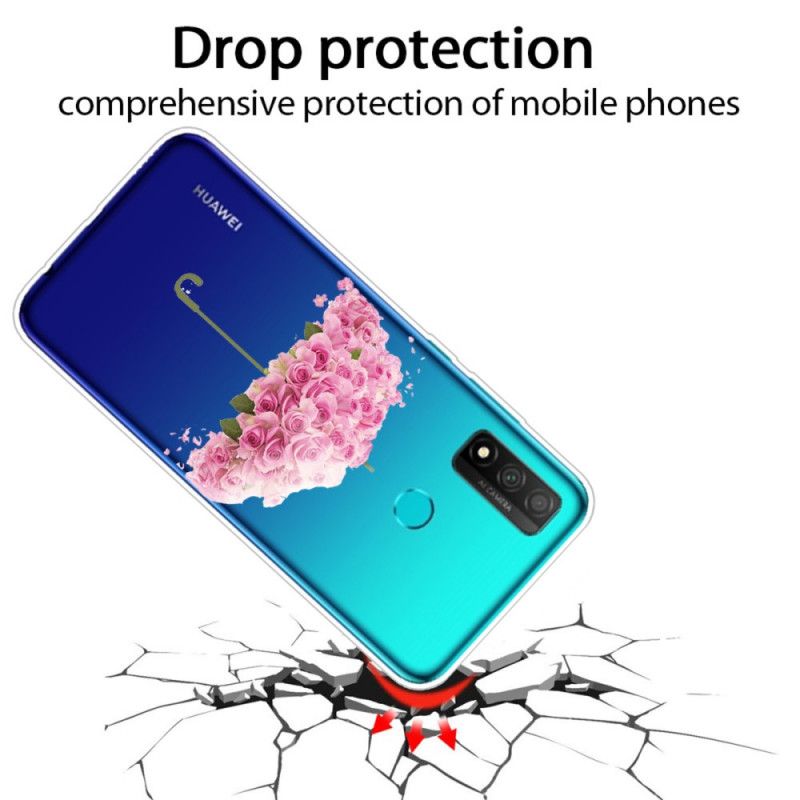 Cover Huawei P Smart 2020 Paraply I Roser Beskyttelse