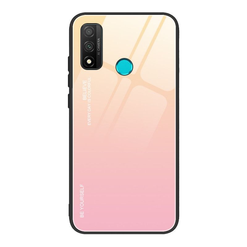 Cover Huawei P Smart 2020 Rød Vær Dig Selv Hærdet Glas