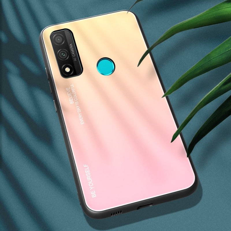 Cover Huawei P Smart 2020 Rød Vær Dig Selv Hærdet Glas