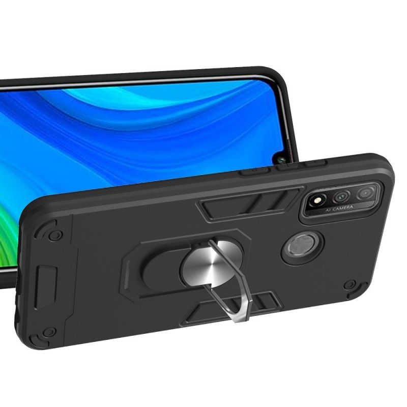 Cover Huawei P Smart 2020 Sort Aftagelig Ringholder