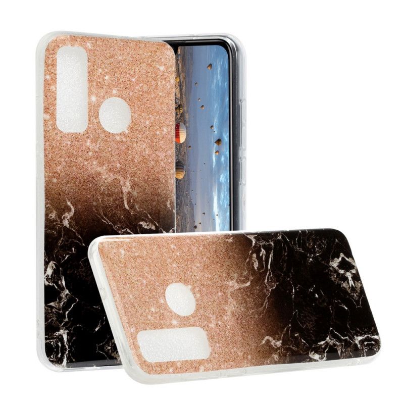 Cover Huawei P Smart 2020 Sort Marmorglitter Original