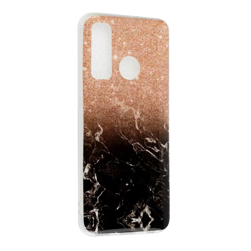 Cover Huawei P Smart 2020 Sort Marmorglitter Original