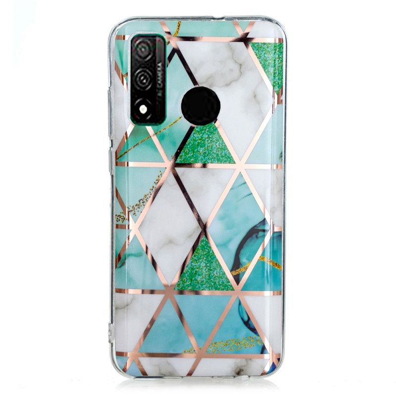 Cover Huawei P Smart 2020 Sort Mobilcover Marmorfarvet Geometri