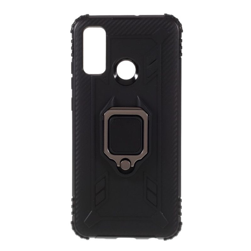 Cover Huawei P Smart 2020 Sort Mobilcover Ring Og Kulfiber