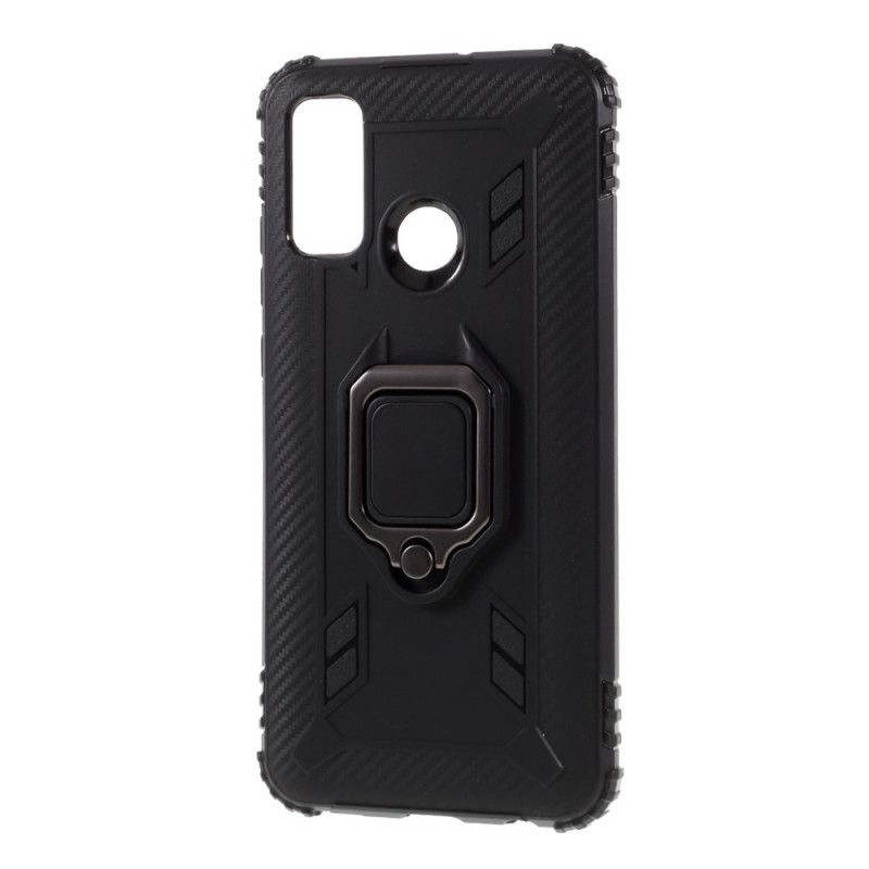 Cover Huawei P Smart 2020 Sort Mobilcover Ring Og Kulfiber