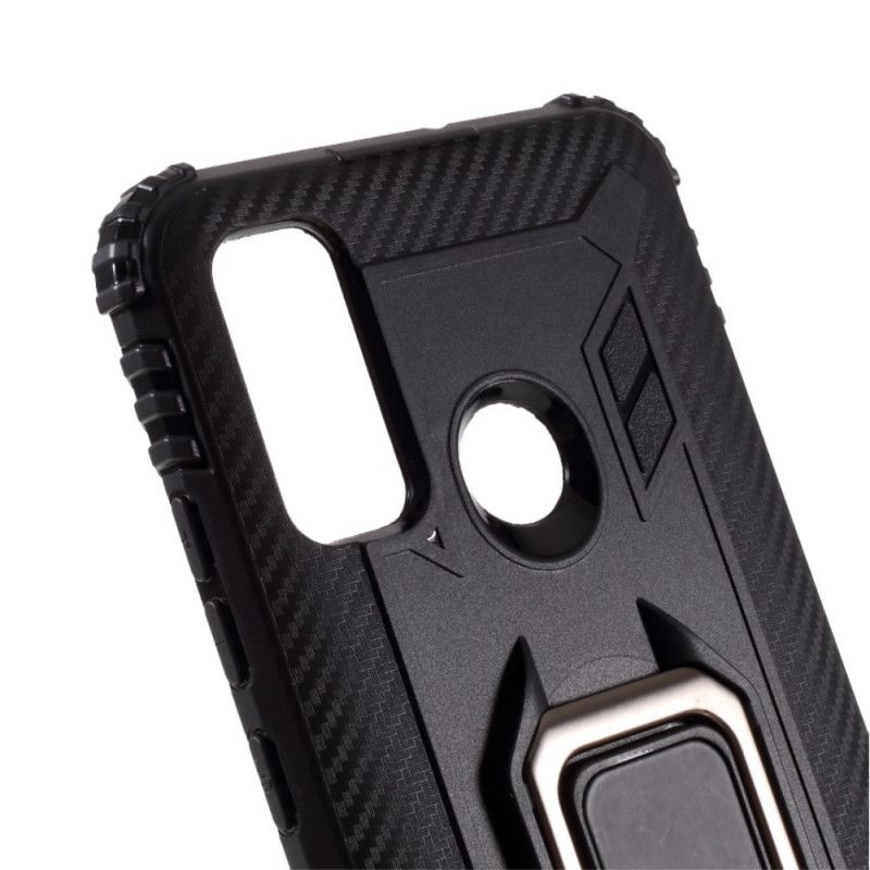 Cover Huawei P Smart 2020 Sort Mobilcover Ring Og Kulfiber