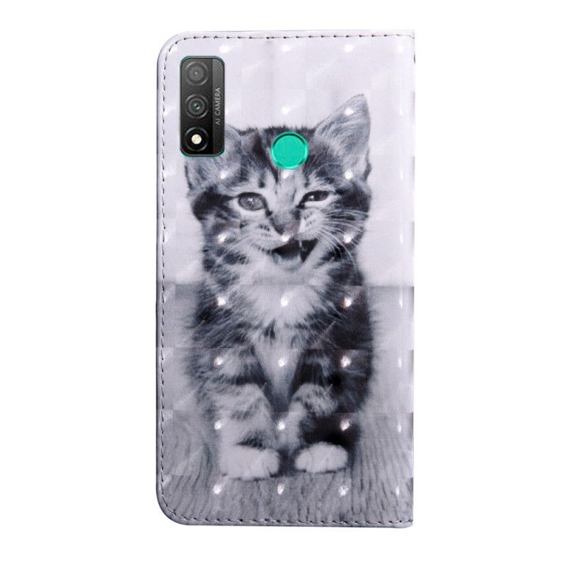 Flip Cover Huawei P Smart 2020 Mobilcover Sort Og Hvid Kat