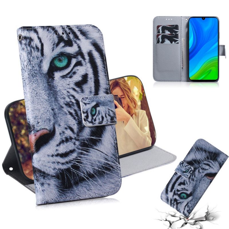 Flip Cover Huawei P Smart 2020 Mobilcover Tiger Ansigt