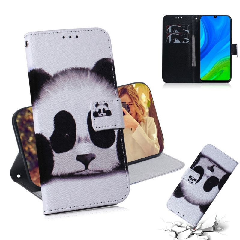 Flip Cover Huawei P Smart 2020 Panda Ansigt