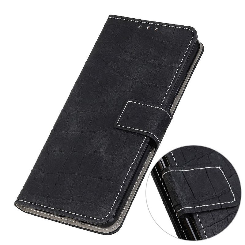 Flip Cover Huawei P Smart 2020 Sort Mobilcover Krokodille Magt