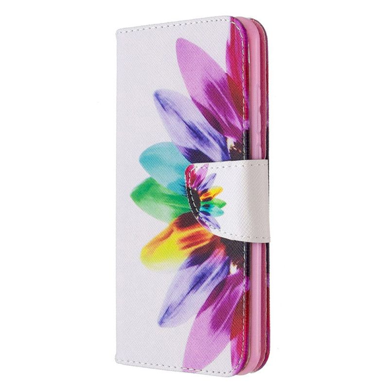 Flip Cover Læder for Huawei P Smart 2020 Akvarelblomst