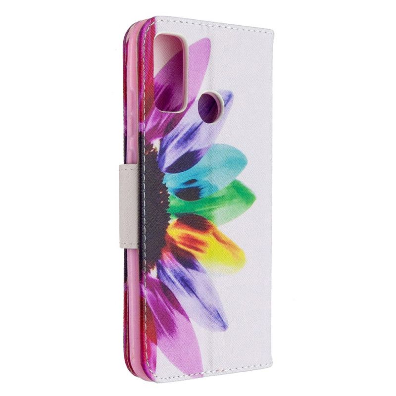 Flip Cover Læder for Huawei P Smart 2020 Akvarelblomst