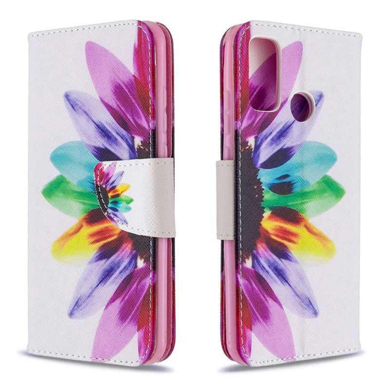 Flip Cover Læder for Huawei P Smart 2020 Akvarelblomst