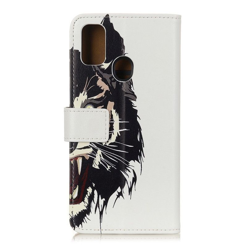 Flip Cover Læder for Huawei P Smart 2020 Hård Tiger