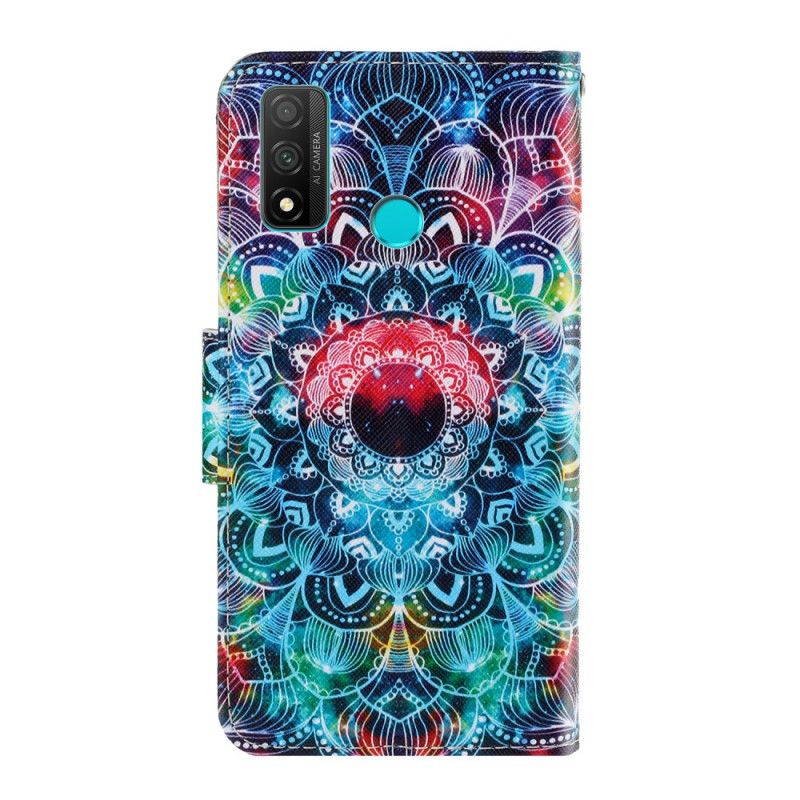 Flip Cover Læder for Huawei P Smart 2020 Prangende Mandala Med Rem