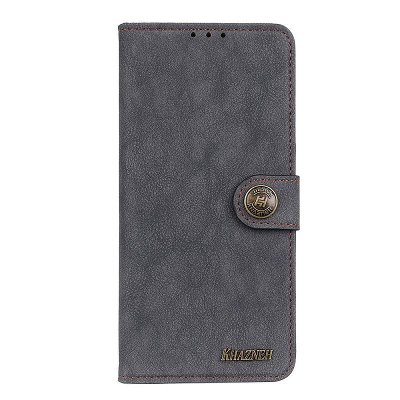 Flip Cover Læder for Huawei P Smart 2020 Sort Retro Khazneh Delt Kunstlæder