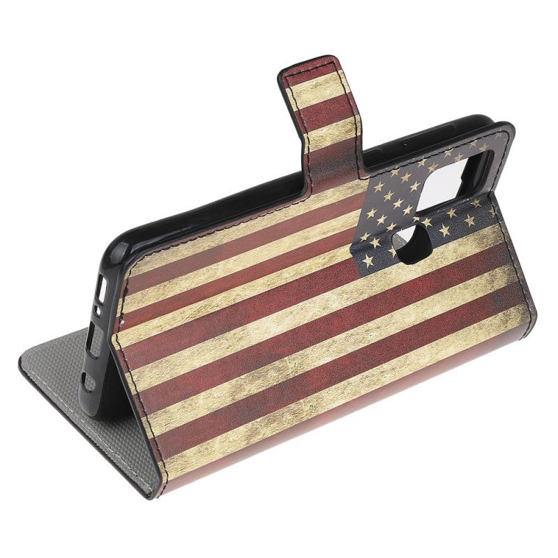 Flip Cover Læder for Huawei P Smart 2020 Usa Flag