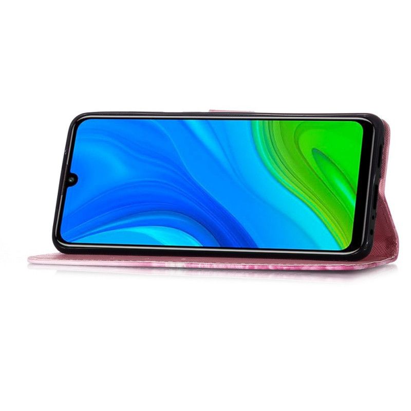 Flip Cover Læder Huawei P Smart 2020 Bliv Smuk Med Rem