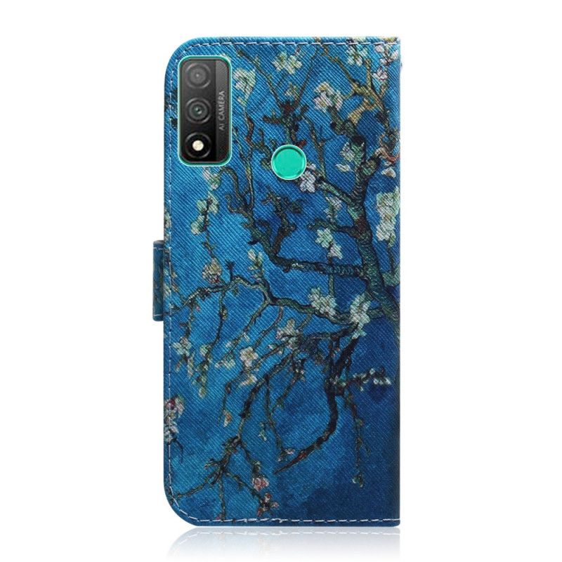 Flip Cover Læder Huawei P Smart 2020 Blomstrende Grene