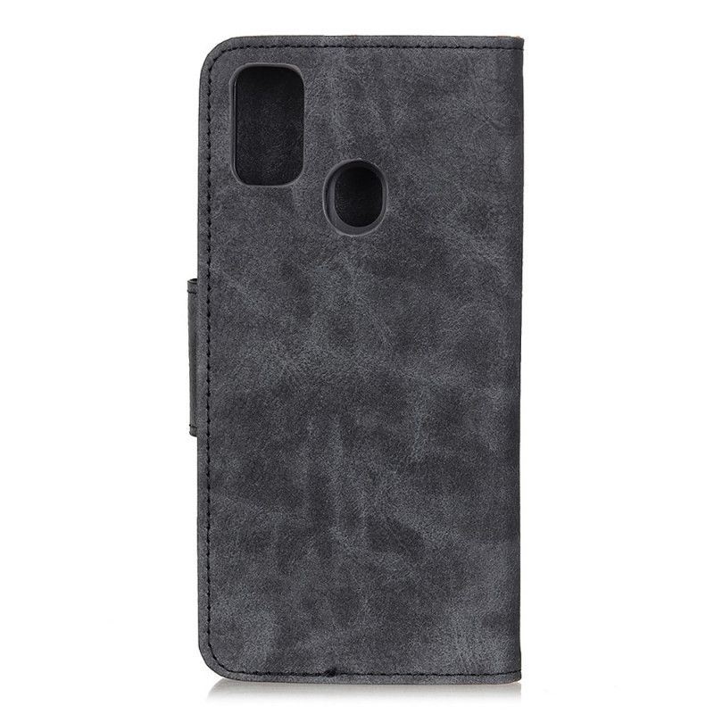 Flip Cover Læder Huawei P Smart 2020 Grå Vintage Dobbeltsidet Magnetisk Klap