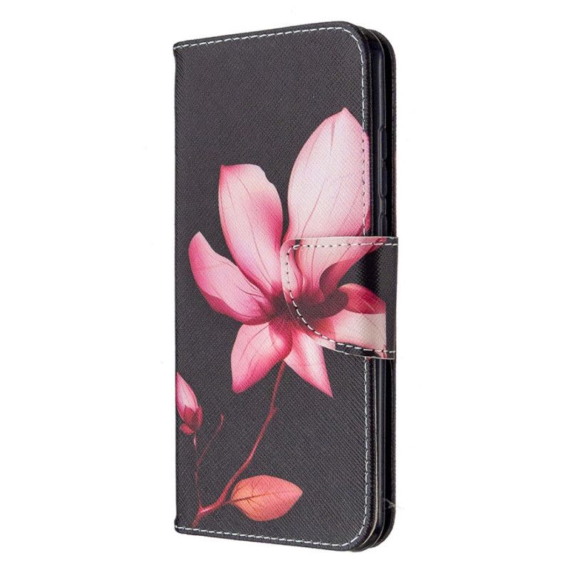 Flip Cover Læder Huawei P Smart 2020 Lyserød Blomst