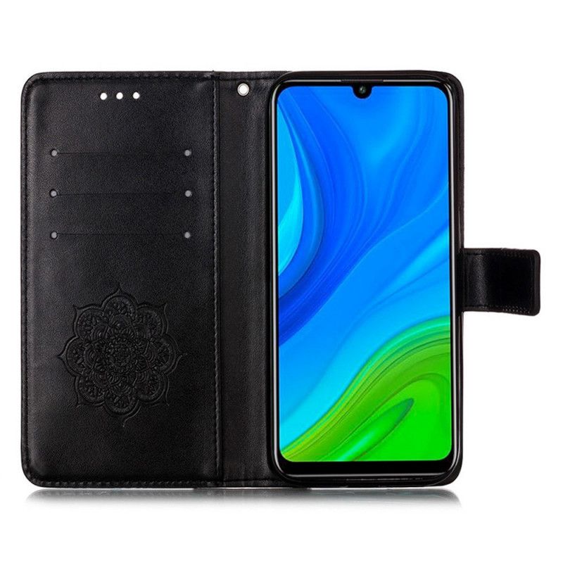 Flip Cover Læder Huawei P Smart 2020 Sort Dreamcatcher Print Og Stringtanga