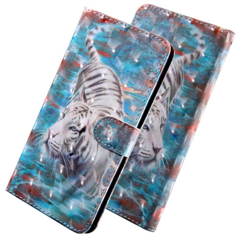 Flip Cover Læder Huawei P Smart 2020 Tiger I Vandet