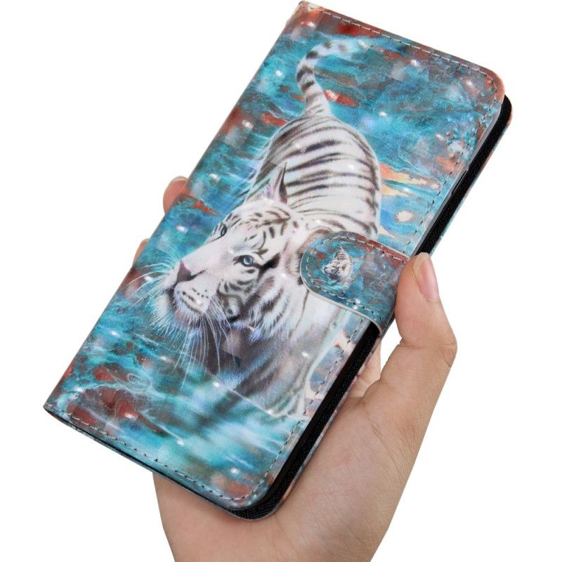 Flip Cover Læder Huawei P Smart 2020 Tiger I Vandet