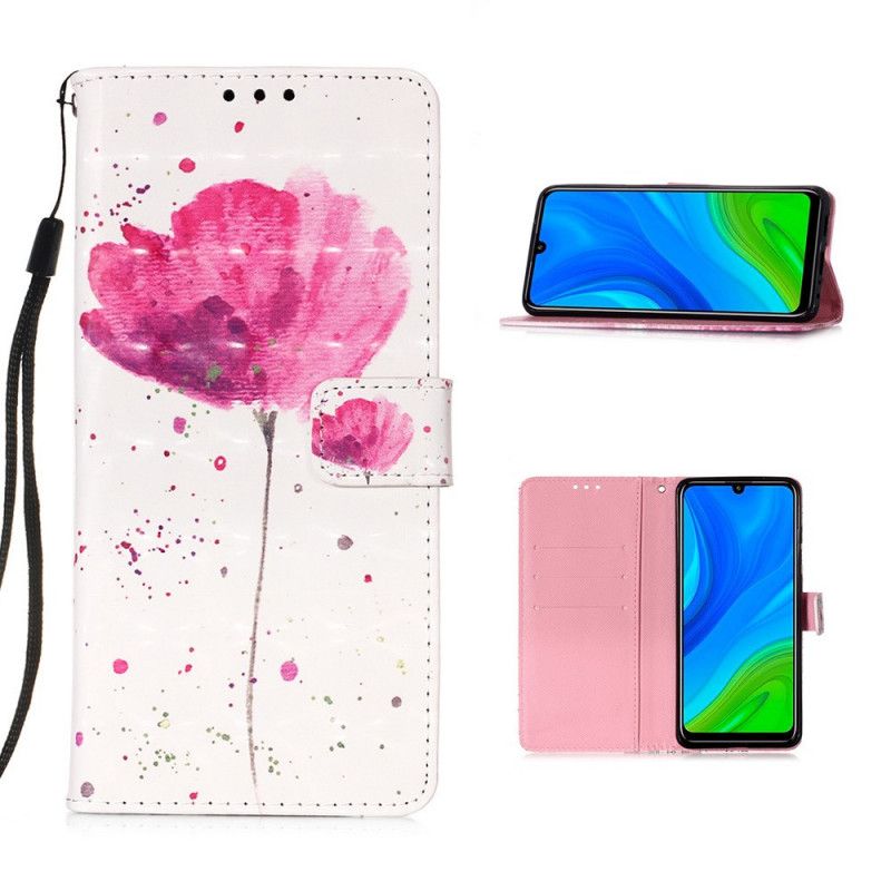 Flip Cover Læder Huawei P Smart 2020 Valmuervalmue Original