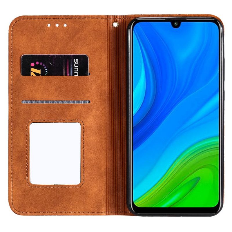 Læder Cover Huawei P Smart 2020 Grøn Stjernetryk