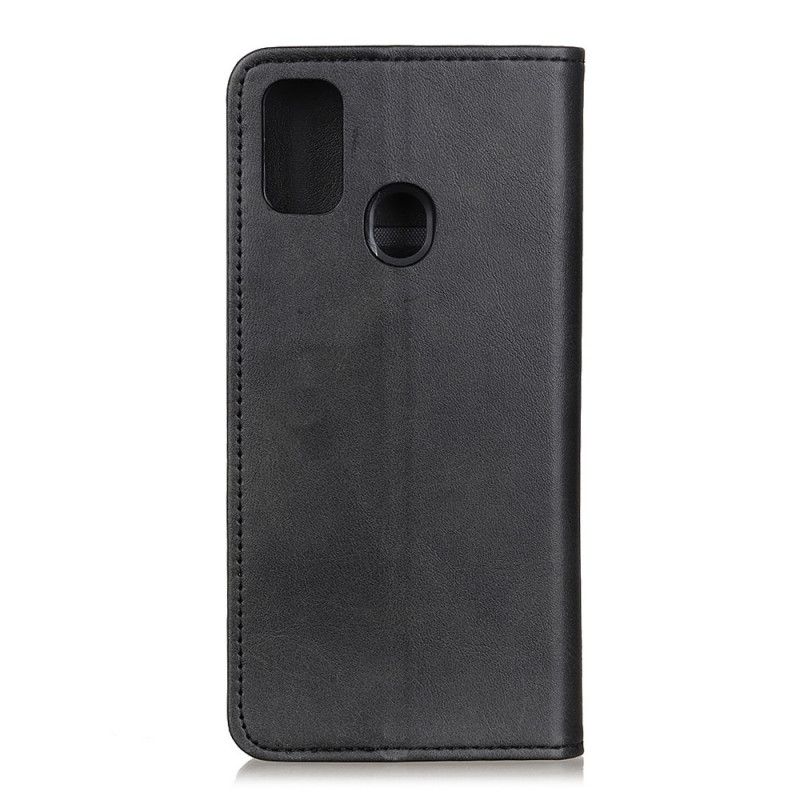 Læder Cover Huawei P Smart 2020 Sort Elegant Split Læder