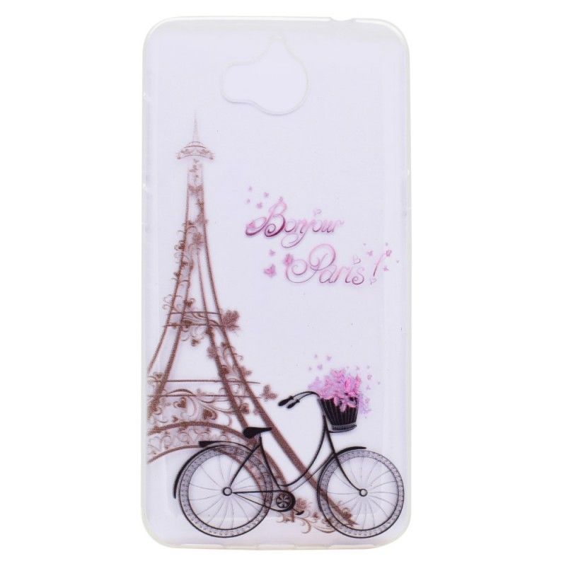 Cover Huawei Y6 2017 Gennemsigtig Hej Paris