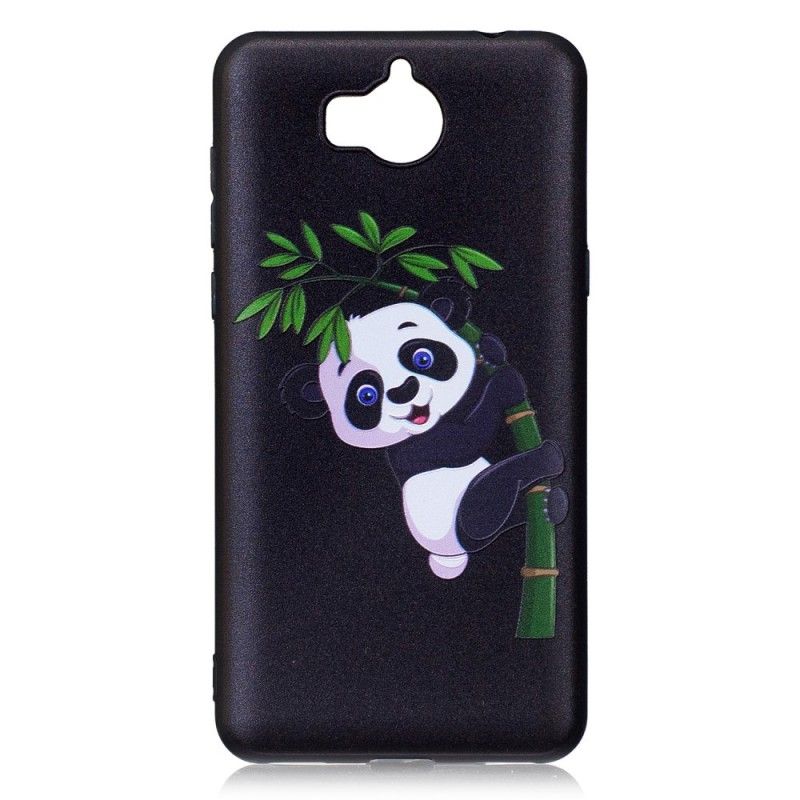 Cover Huawei Y6 2017 Præget Panda På Bambus