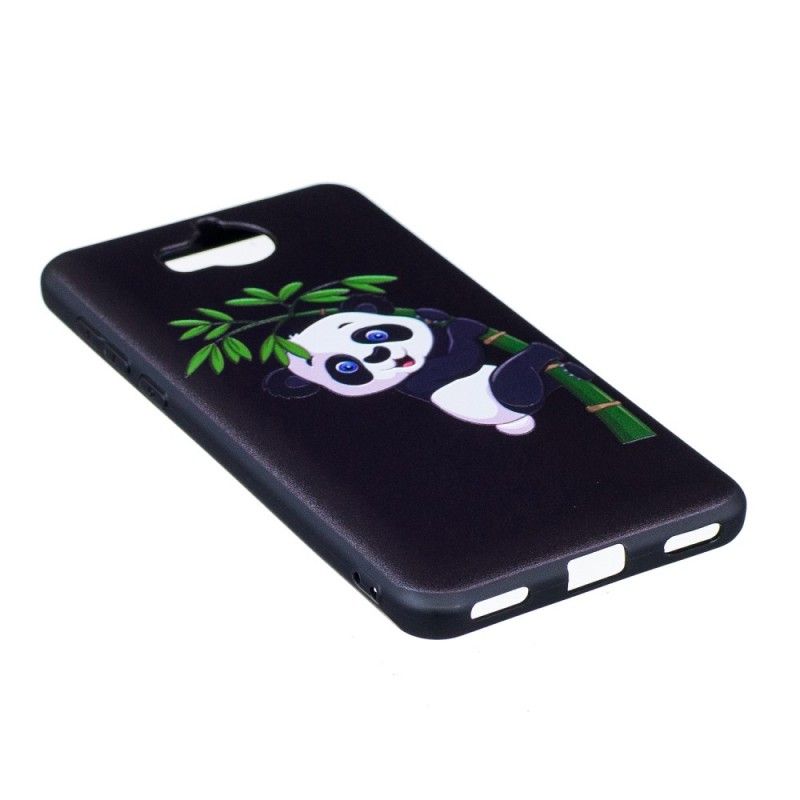 Cover Huawei Y6 2017 Præget Panda På Bambus